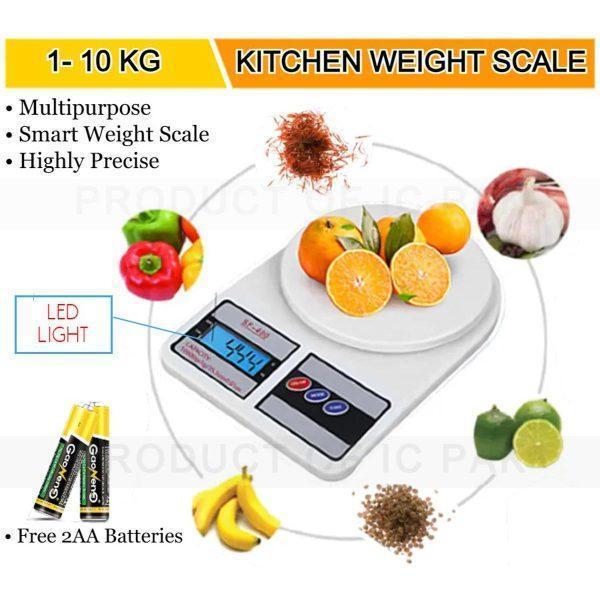 Digital Kitchen Scale SE-400 White ABS 10kg