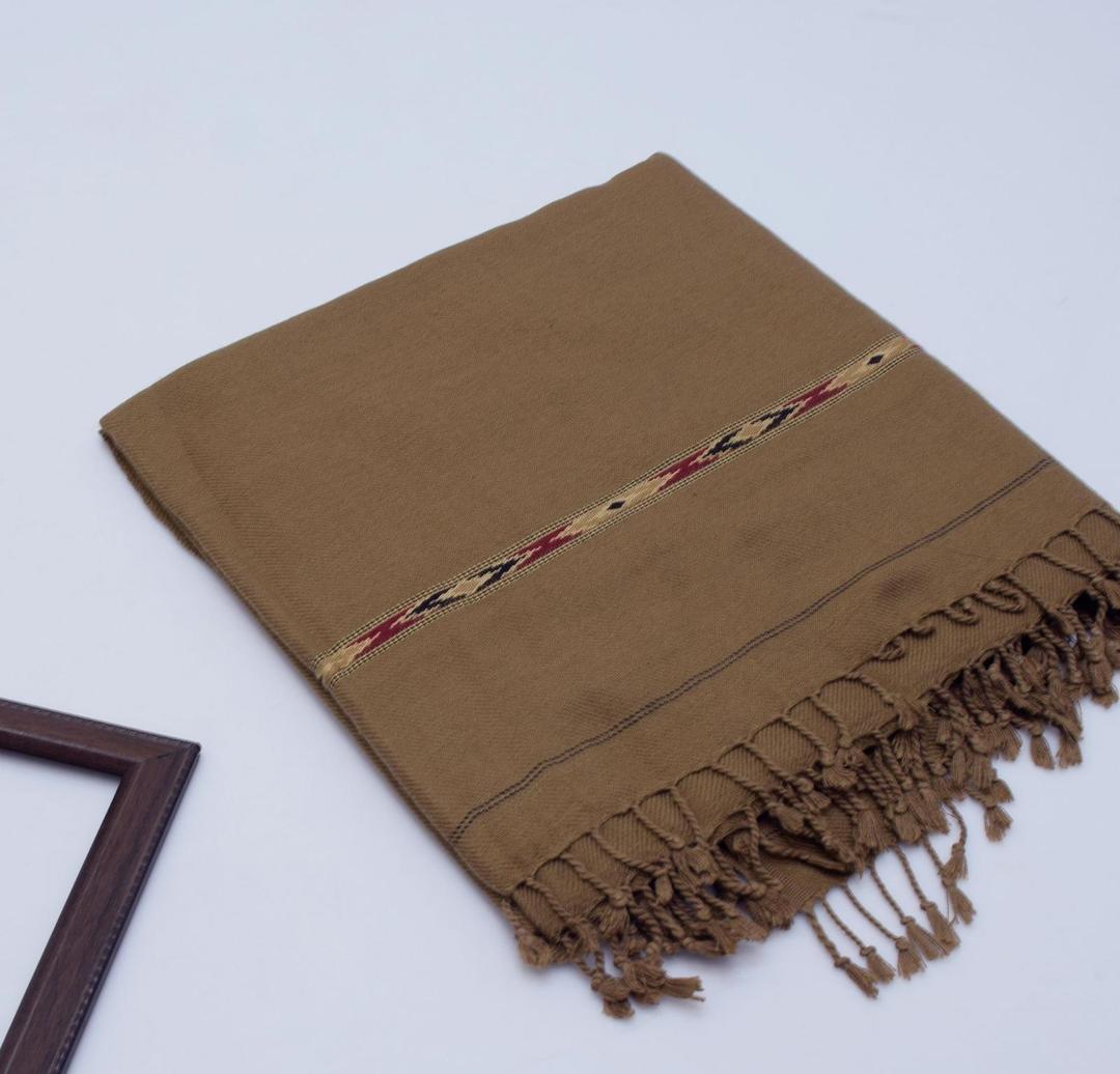 Men's Brown Embroidered Acrylic Shawl Winter Collection