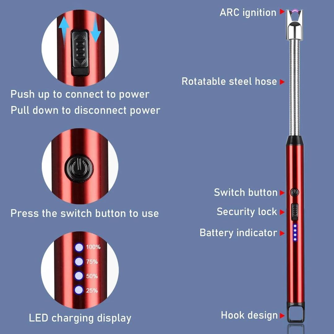 Electric Lighter for Gas Stoves, Candles & Outdoor Fires