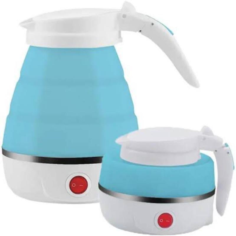 Collapsible Electric Kettle Blue Portable Fast Boil