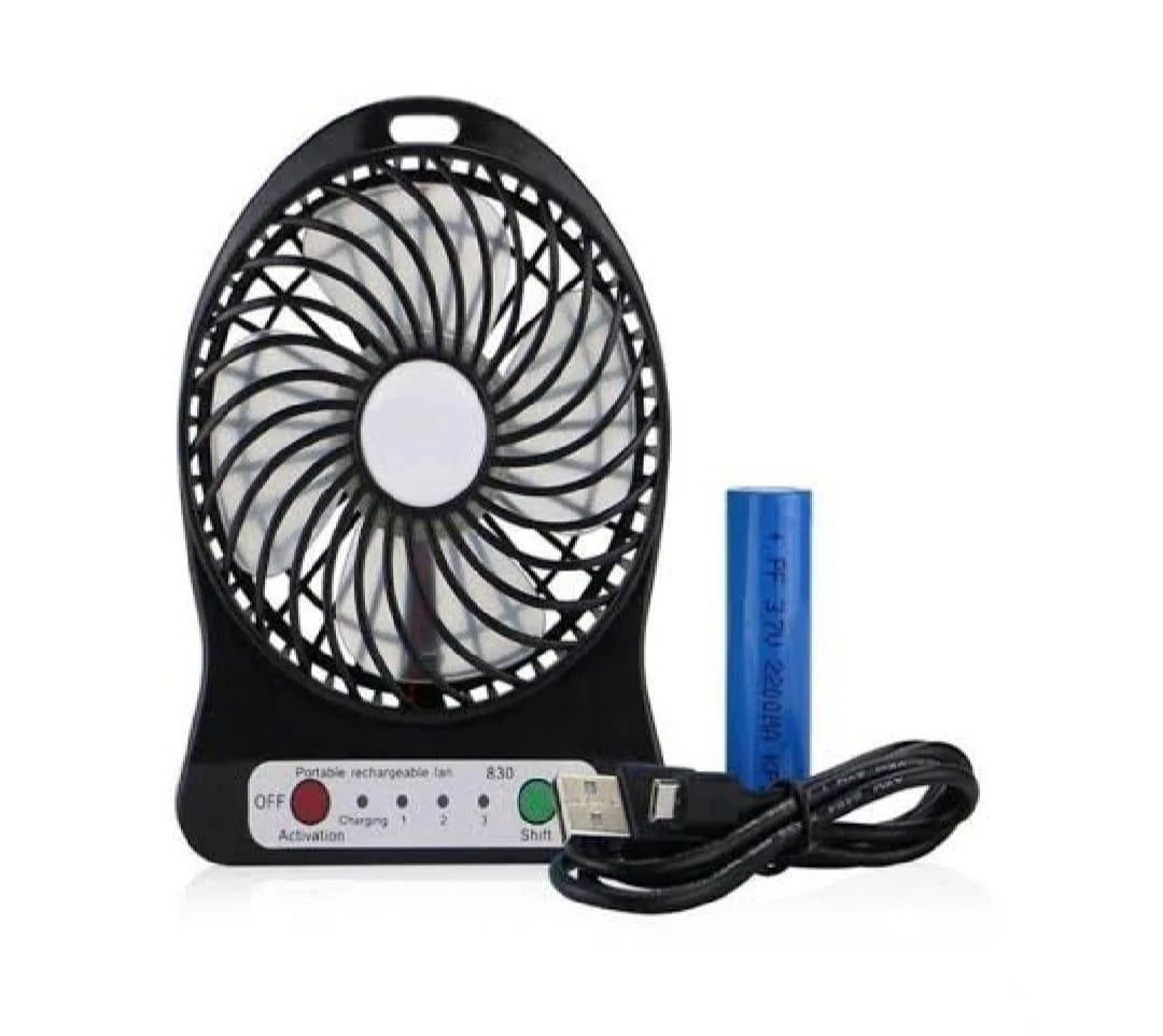 Portable Rechargeable Mini Fan Blue Fast Charging