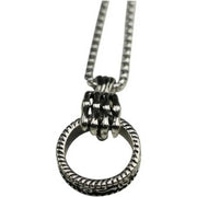 Men's Ring Shaped Necklace Silver Gold Stainless Steel