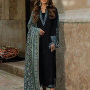 Black Embroidered 3-Piece Lawn Suit for Eid & Weddings