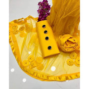 Yellow Katan Silk 3-Piece Suit for Women