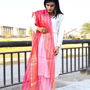 3-Piece Katan Silk Suit for Women with Organza Dupatta