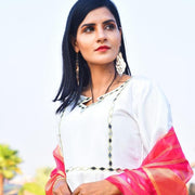 3-Piece Katan Silk Suit for Women with Organza Dupatta