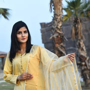 Golden Katan Silk 3-Piece Suit for Women
