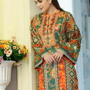 Printed Swiss Lawn Shirt for Women Multicolor Paisley Design
