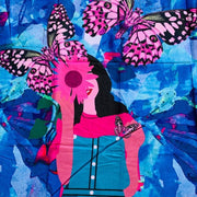 Swiss Lawn Printed Shirt Butterfly Floral Design