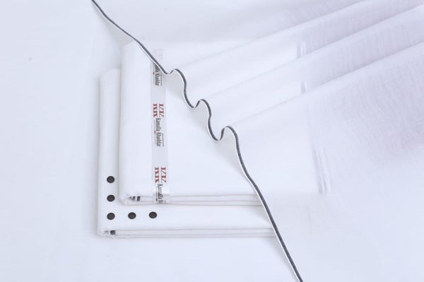 Men's Khaddar Plain Suit White Unstitched 100% Cotton