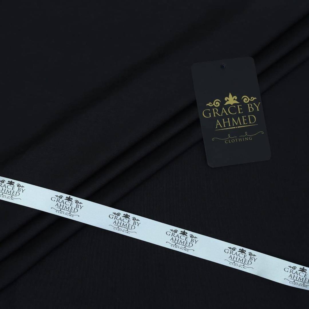 Black Boski Fabric for Men Wedding Office Wear
