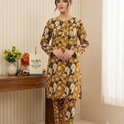 2 Pcs Women's Unstitched Printed Suit