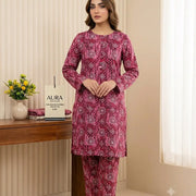 2 Pcs Women's Unstitched Printed Suit