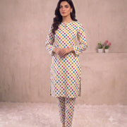 2 Pcs Women's Unstitched Printed Suit