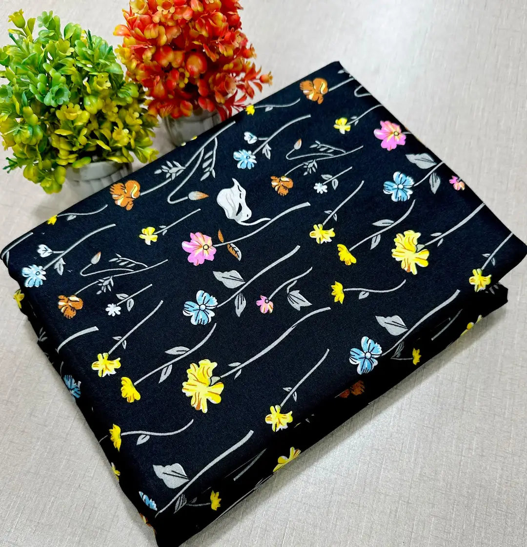 2 Pcs Women's Unstitched Printed Suit