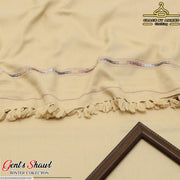 Men's Acrylic Embroidered Shawl Brown Winter