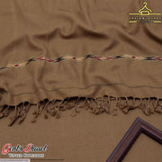 Men's Brown Embroidered Acrylic Shawl Winter Collection