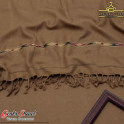 Men's Brown Embroidered Acrylic Shawl Winter Collection
