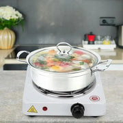 Electric Stove with Glass Lid for Small Kitchens