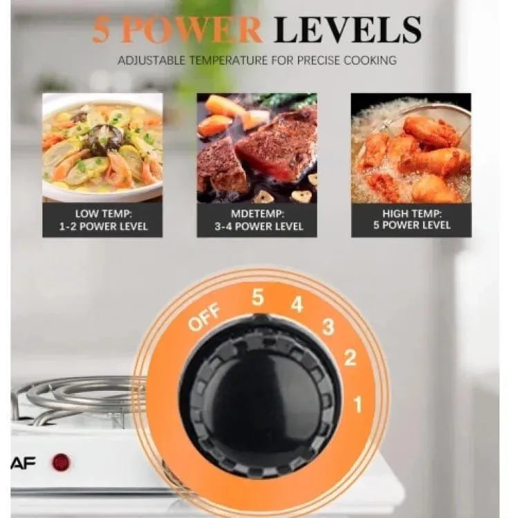 Electric Stove with Glass Lid for Small Kitchens