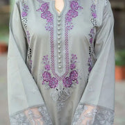 MUSHQ 3 Pcs UnStitched Chicken Kari Embroidered Lawn Suit