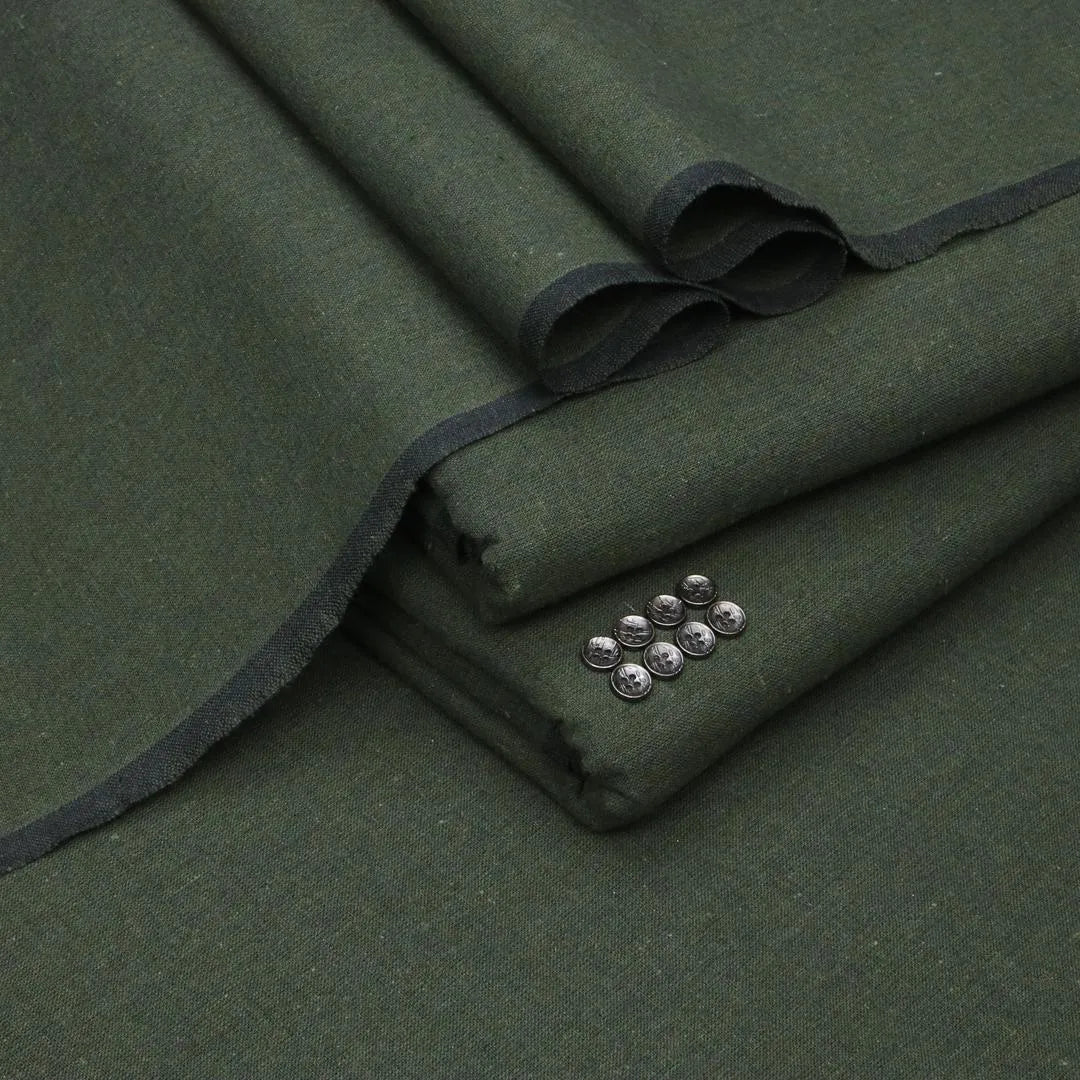 Men's Khaddar Unstitched Green Suit – Winter Wear