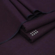 Men's Khaddar Unstitched Plain Maroon Suit - Winter