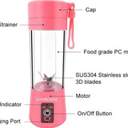 Rechargeable Mini Food Blender ABS Portable