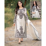 White Embroidered 3-Piece Suit for Eid & Weddings