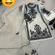 White Embroidered 3-Piece Suit for Eid & Weddings