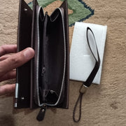 BaleBaily Long Wallet Slim Multi Pocket Pu Leather Design  Black - Brown