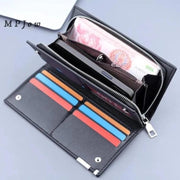 BaleBaily Long Wallet Slim Multi Pocket Pu Leather Design  Black - Brown