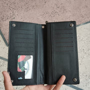 BaleBaily Long Wallet Slim Multi Pocket Pu Leather Design  Black - Brown