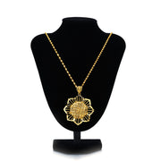 Gold Sunflower Pendant Necklace for Women Retro Ethnic Jewelry