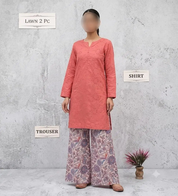 3-Piece Women's Unstitched Chikankari Embroidered Suit