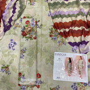 Beige Digital Print Lawn 3Pcs Set