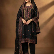 3 Pcs Women's Unstitched Embroidered Suit