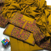 3 Pcs Women's Unstitched Embroidered Suit