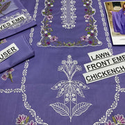 Purple Chikankari Lawn 3-Piece Suit for Women