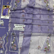 Purple Chikankari Lawn 3-Piece Suit for Women