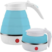 Collapsible Electric Kettle Blue Portable Fast Boil