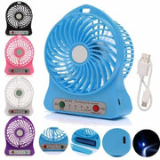 Portable Rechargeable Mini Fan Blue Fast Charging