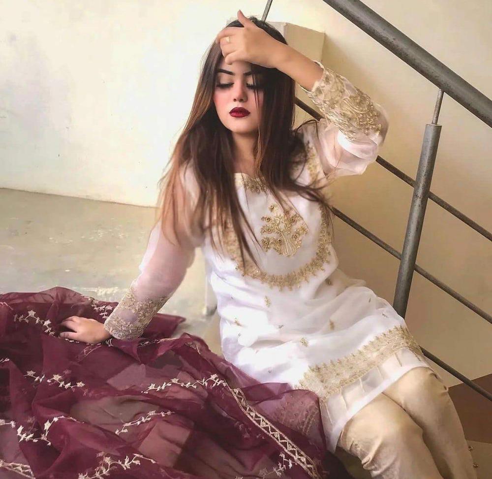3-Piece Women's White Embroidered Organza Suit