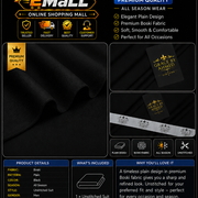 Men's Unstitched Black Boski Fabric for Men Wedding Office Wear