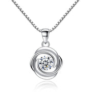 Silver Plated Korean Love Pendant Necklace for Women