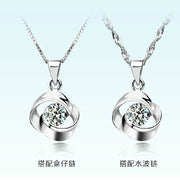 Silver Plated Korean Love Pendant Necklace for Women