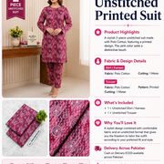 2-Piece Women's Unstitched Printed Suit