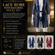 Women's Matching Panty Set For Nightwear Featuring Lace And Satin Material For Comfortable Use