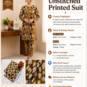 2-Piece Women's Unstitched Printed Suit