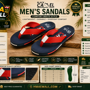 Men Casual Flip Flops Blue Red PU Leather Size 39-45